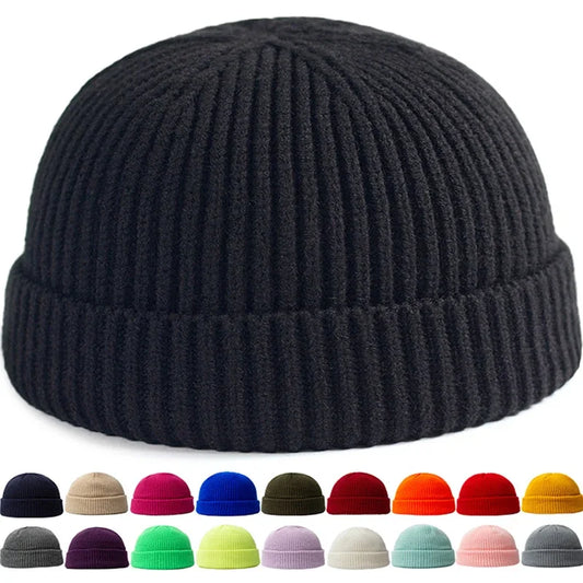 Hip Hop Beanie Strickmütze Herrenmode Skullcap Herbst Damen Winter Brimless Baggy Melon Cap Manschette Docker Fisherman Beanies Hut