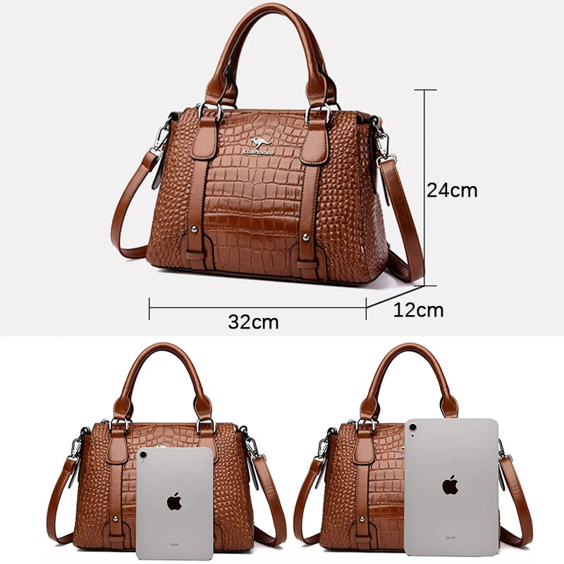 Luxury Designer Handbag Brand High Quality Soft Leather Shoulder Crossbody Bag for Women Bag Large Capacity Leisure Handbag