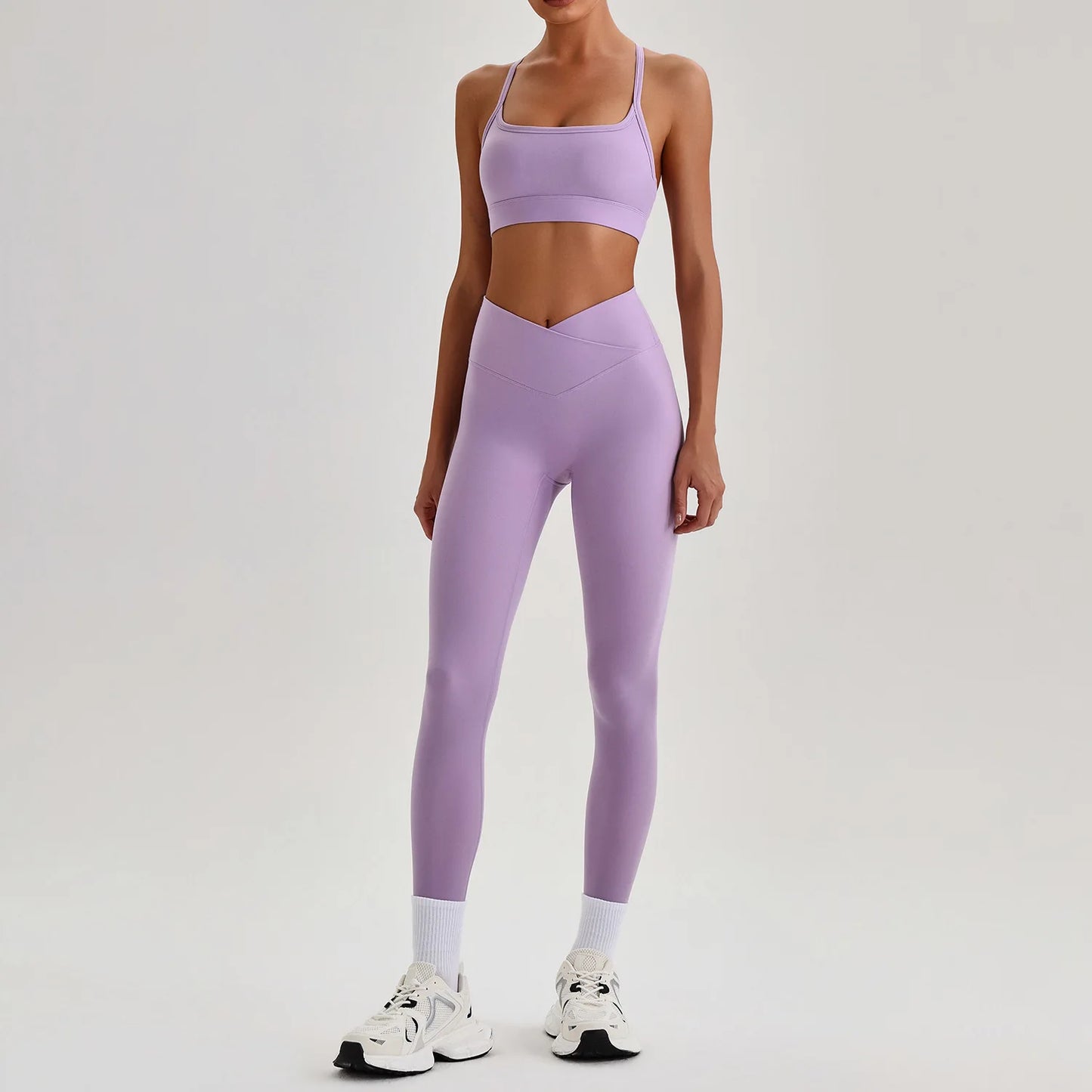 Women's Yoga Sets High Waist Tummy Control Leggings Push Up Sportswear Gym Workout Outfits Sports Fitness Clothes Hot Sale New