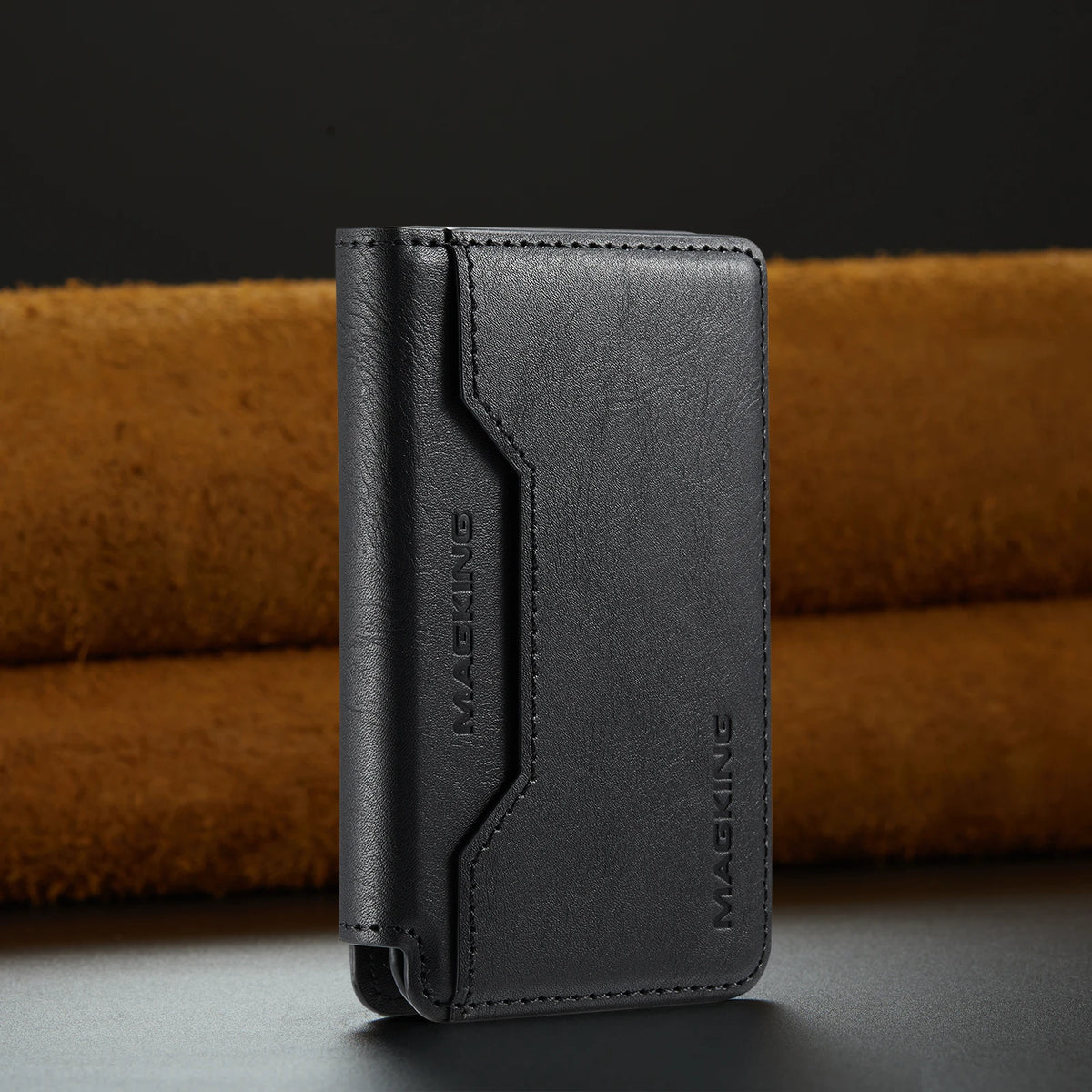 For IPhone 18 13 14 15 16 17 Pro Max Plus For Magsafe Leather Wallet Magnetic Cellphone Card Holder Multi-Card Slot Mini Wallet
