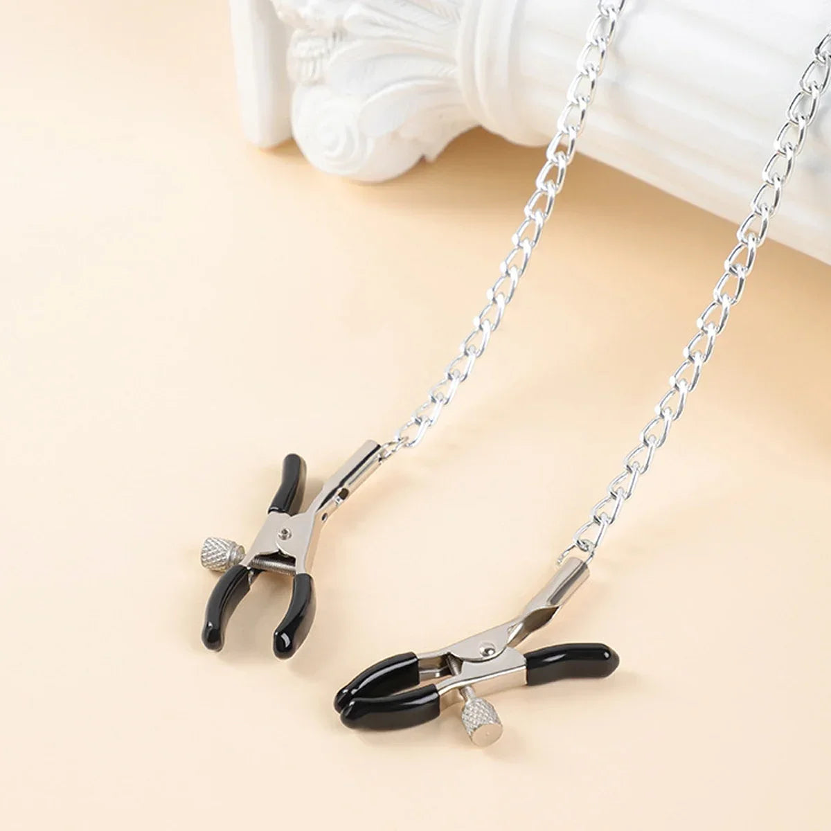 Neck to Wrist Restraints Kit with Nipple Clamps Gag S*x Toys for Women Adjustable Back Handcuffs Collar Bondage SM Sex Game Toys