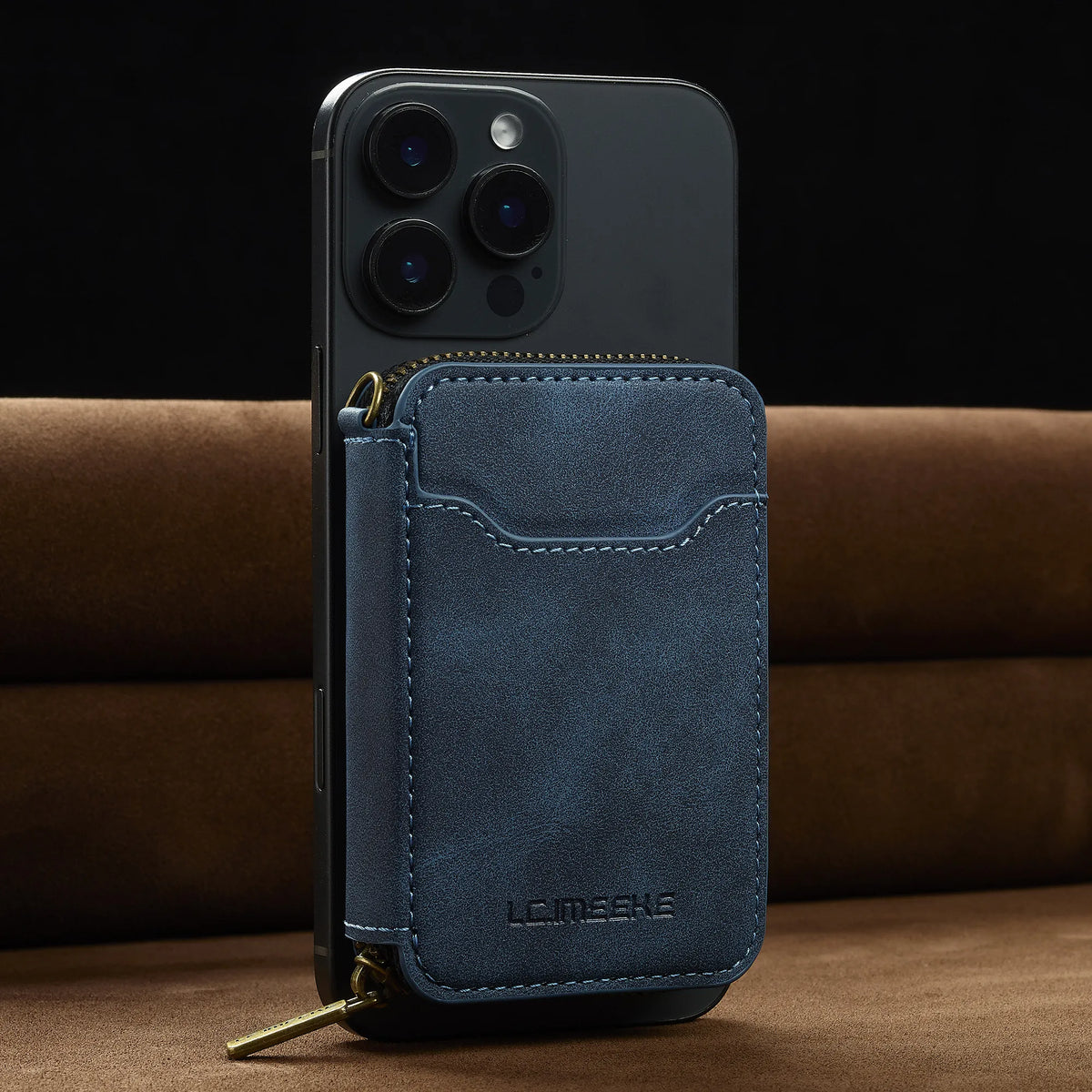 Magnetic Attraction Zipper Leather Card Slot Wallet for iPhone 17 Samsung Galaxy Google Xiaomi Phone MagSafe Magnetic Phone Bag