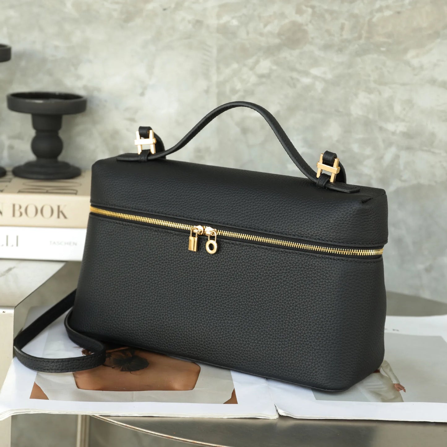 MENDY Women's Bag Handbag Shoulder Bag Crossbody Bags Lunch Box Luxury Designer Genuine Leather LP27 Large Cross Hand-held Cluth