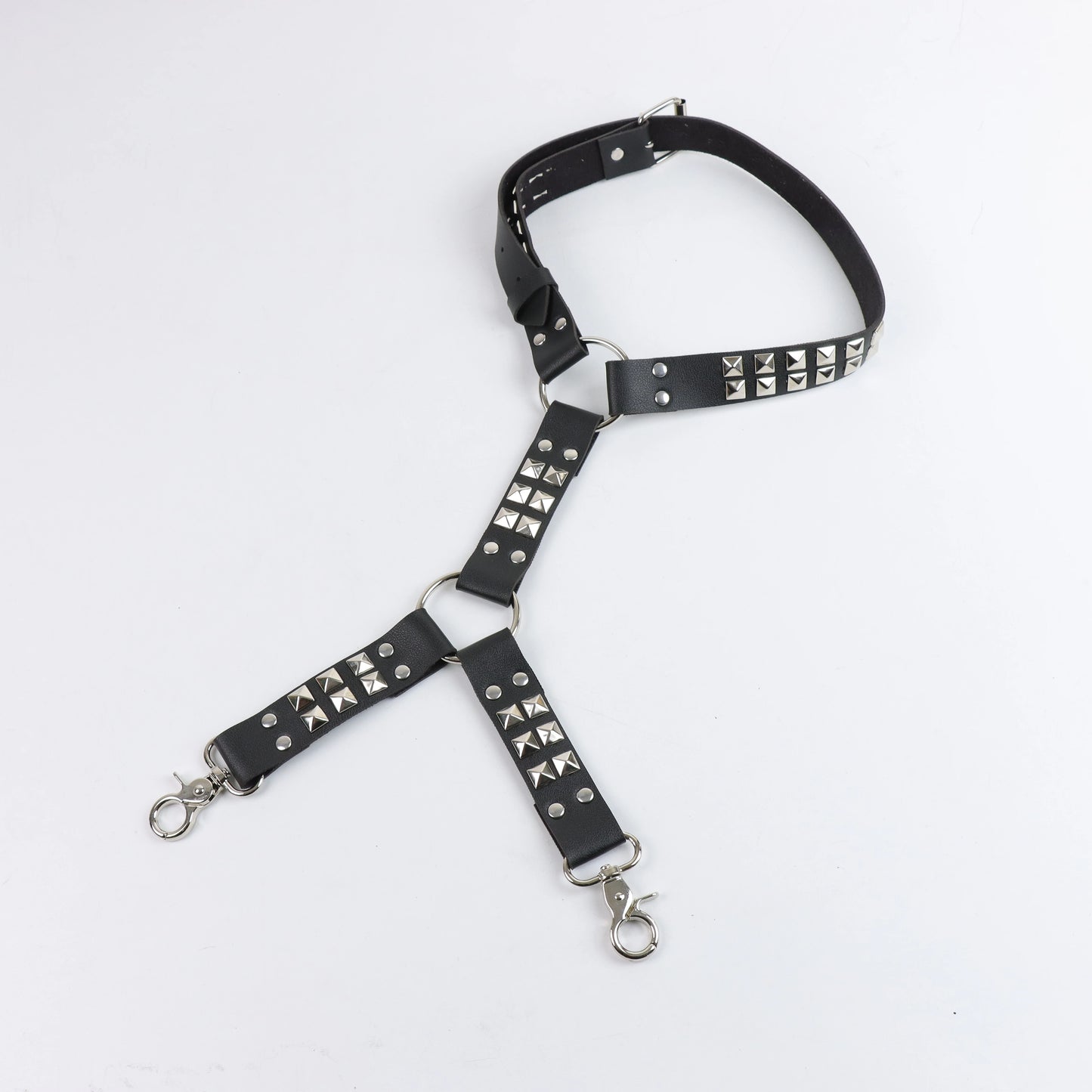 Ladies' imitation leather dark punk style rivet strap waist and hip decoration belt, personalized wearing rivet waist, hip, leg