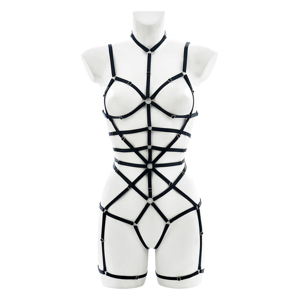 Women Sexy Body Harness Belt Bdsm Bondage Lingerie Garter Belt Lingerie Leg Harness Punk Gothic Fetish-Clothing