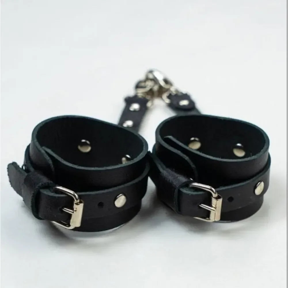 Women Sexy Thigh Garter Leather Lingerie Leg Straps Bdsm Bondage Women handcuffs Goth Fetish Clothing Festival rave Outfit