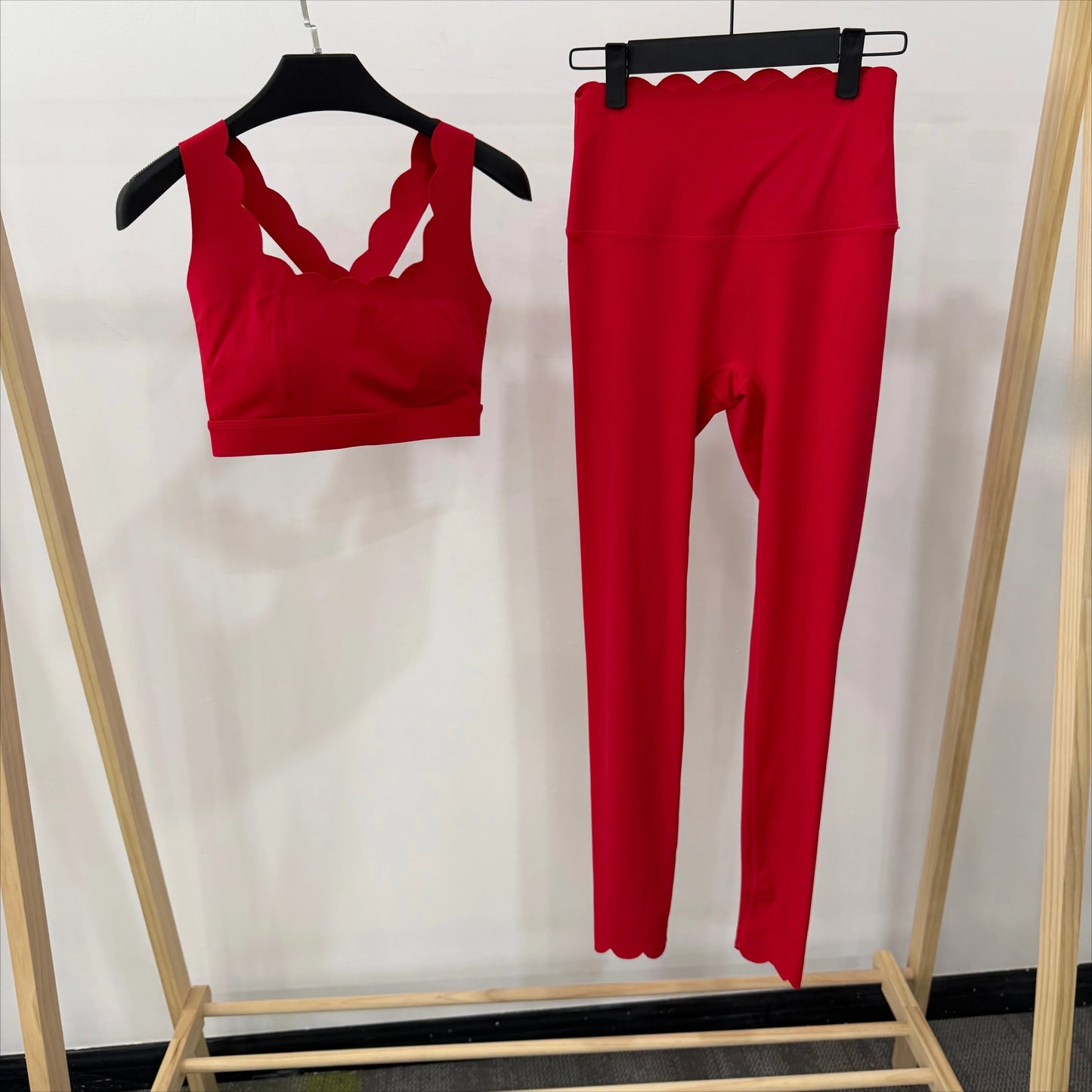 Gym Suit Two Pieces Fitness Yoga Set Women Solid Color Super Streth Slim Fit Running Sportswear Breathable Workout Clothes