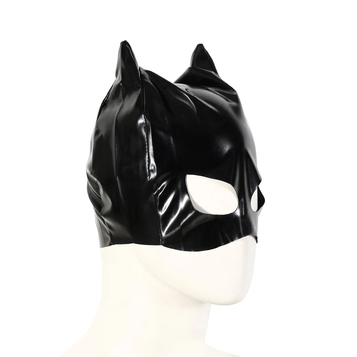 Sexy Mask Womens Tempting Half Face Headgear Cat Ears Masks Leather Face Mask Hood Catsuit Accessory Halloween Cosplay Props