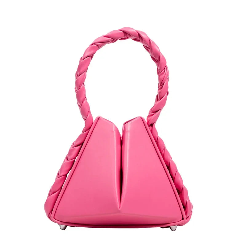 Brand Twist Tote Bags for Women High Quality Leather Shoulder Bag Fashion Purses and Handbag Designer Crossbody Bag Cute Satchel