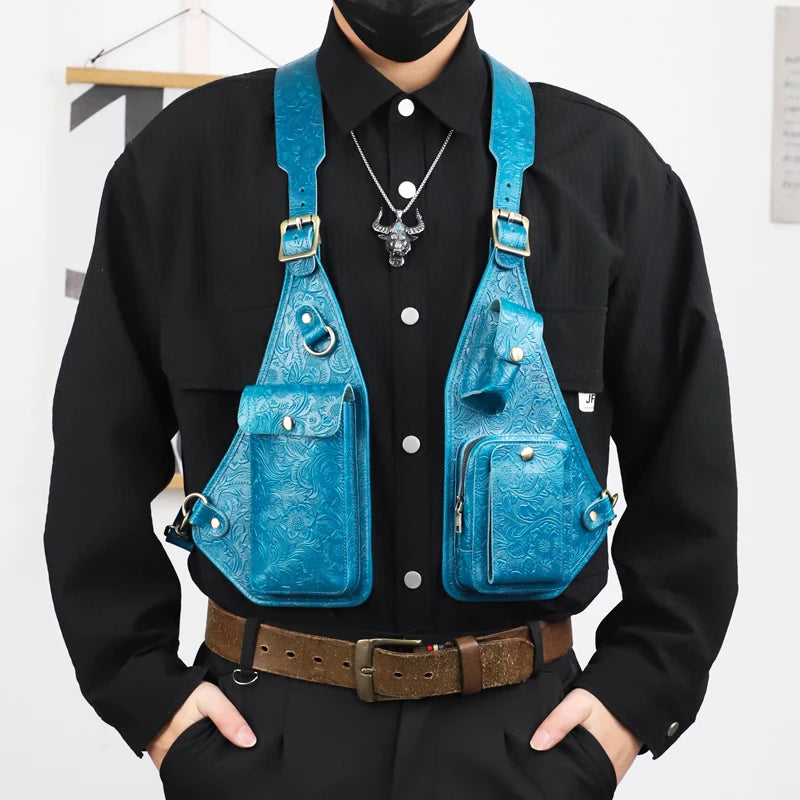 Genuine Leather Anti-Theft Underarm Shoulder Bag Armpit Tactically Bag For Men Shoulder Holsters Storage Pack