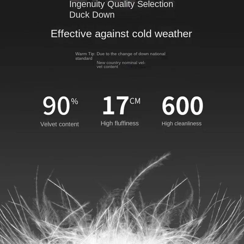 Leichte Luxus-Daunenjacke für Herren, lang, Winter 2024, trendig, 90 % weiße Entendaunen, warmer Mantel, Business-Casual-Mütze, leichte Daunenjacke