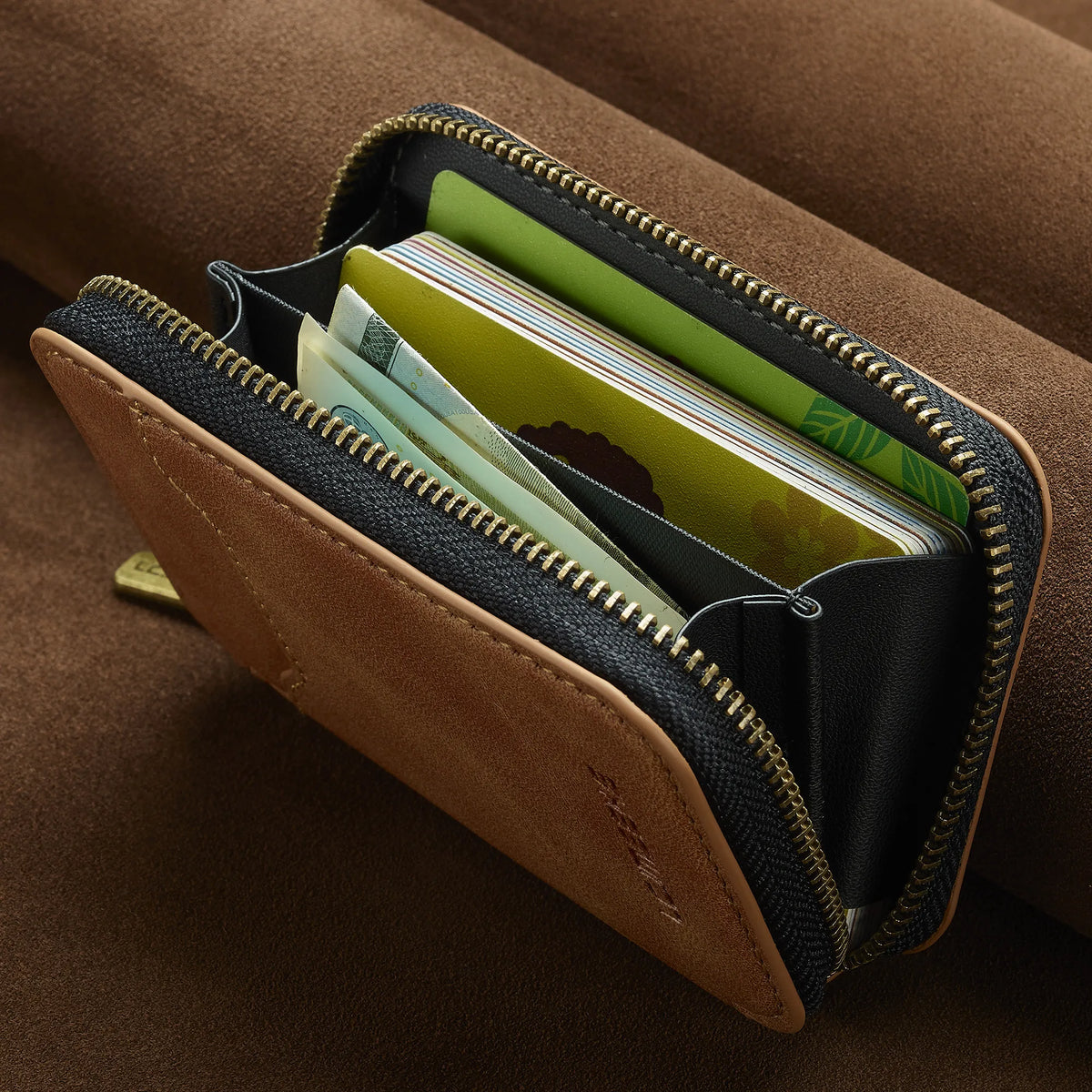 Magnetic Attraction Zipper Leather Card Slot Wallet for iPhone 17 Samsung Galaxy Google Xiaomi Phone MagSafe Magnetic Phone Bag
