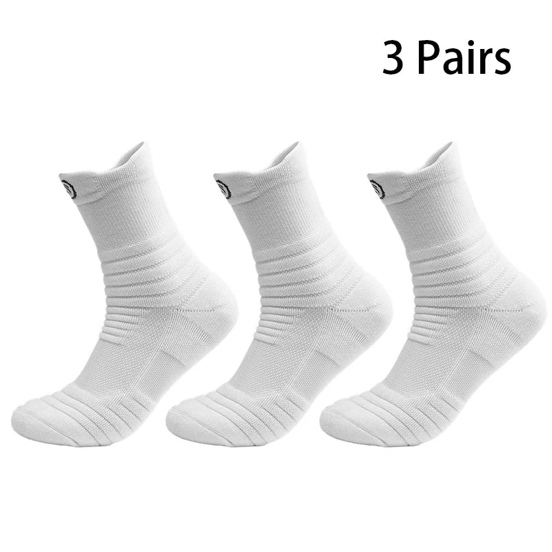 Men's Socks Compression Stockings Breathable Basketball Sports Cycling Socks Moisture Wicking High Elastic Tube Sport Socks