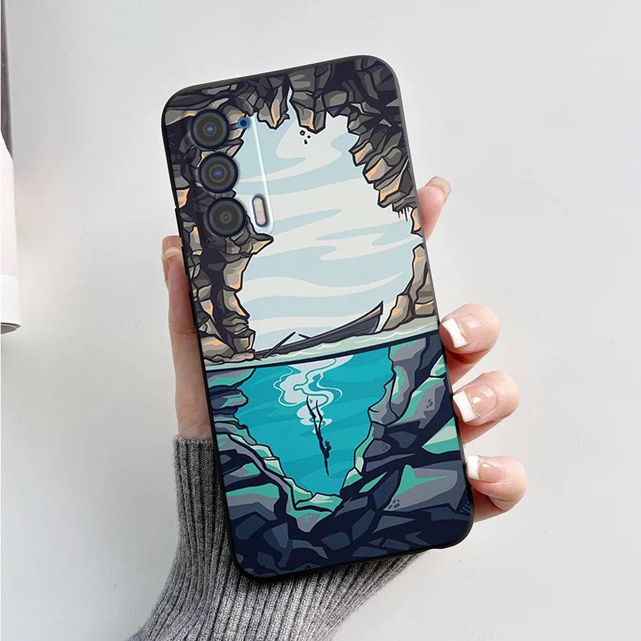 Silicon Case For Motorola Edge (2021) / Edge 5G UW (2021) Fashion Marble Pattern Soft TPU Phone Cases For Edge 2021 XT2141 Funda