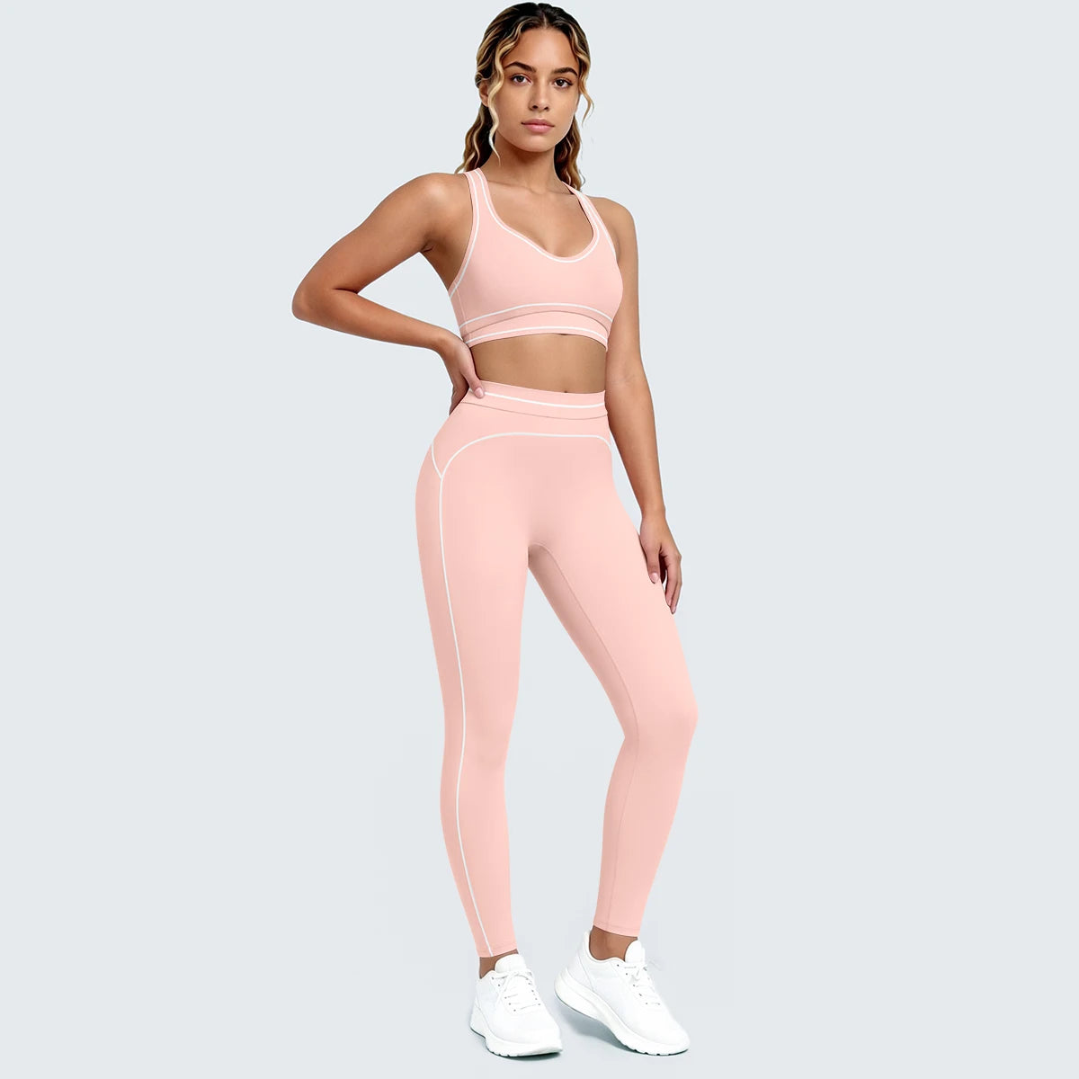 Women Fitness Yoga Sports Set Sexy Beautiful Back Yoga Bra Workout Top Summer Running Sports Bra High Waisted Push Up Yoga Pants