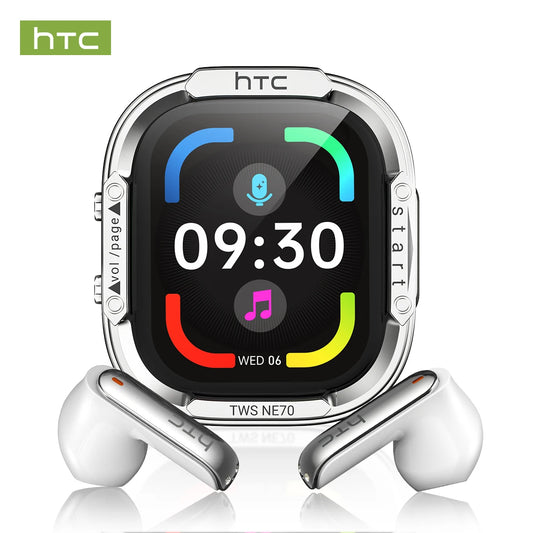 Wireless Headphones Bluetooth NE70 Earphones Microphones Earbuds AI Translator 30Hours of Battery Life Full HD LCD Display