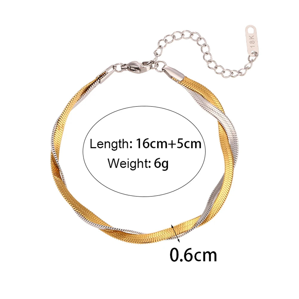 Miniamlist Men Bracelet Gold Jewelry Street Style Stainless Steel 316L 18k Gold Plated Cuban Chain Bracelets For Women