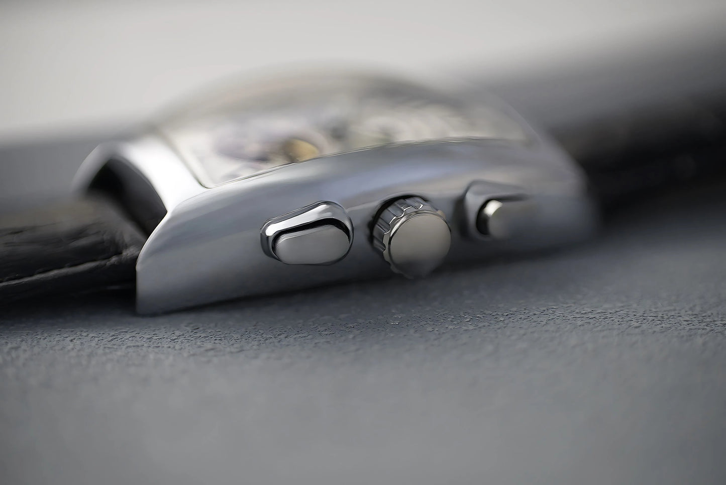 CASENO Top Luxury Brand Men's Fully Automatic Mechanical Tourbillon Watch Calendar Night Glow Tonneau Skeleton Watch -577G