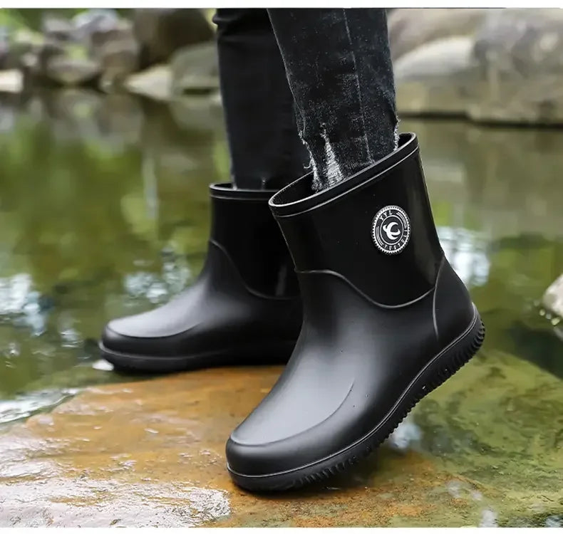 Wasserdichte Gummi Regen Angeln Schuhe Männer Regen Stiefel Waschen Im Freien Nicht-rutsch Langlebig Regen Schuhe für Männer зимние сапоги мужские