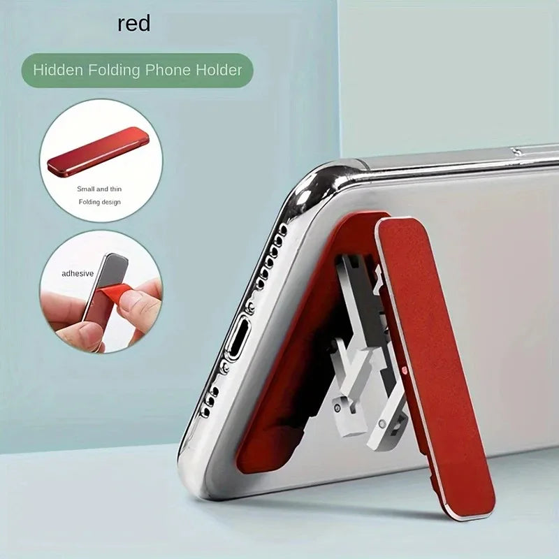 Mini Back Phone Stand Invisible Adhesive Bracket Kickstand Lightweight Portable Foldable Support