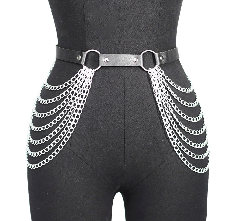 Sexy Lingerie for Women Bondage Harness Belt Couple Underwear Chest Harness Corset Bra Cage Suspenders Goth Top Sword Belts