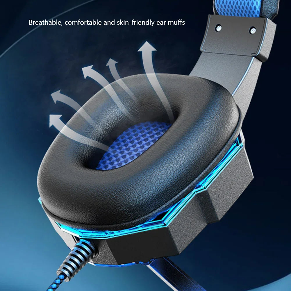 Headphones 3.5mm Wired Gaming Headset Earphones Music For PS4 Play Station 4 Game PC Chat computer With Microphone