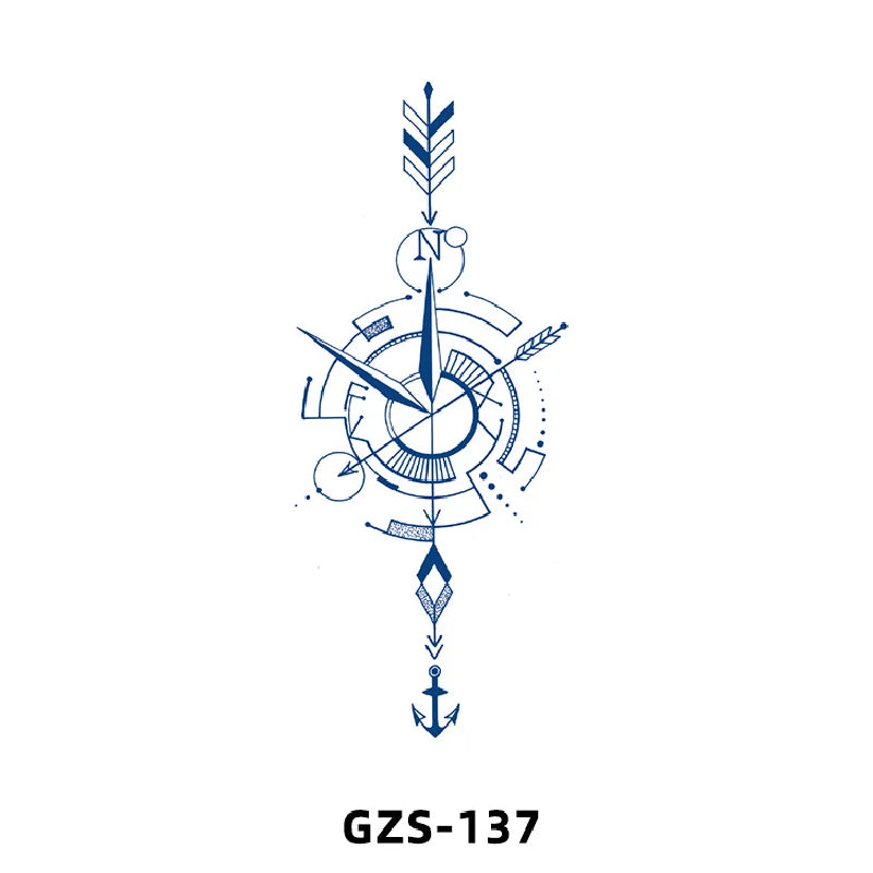 New Herbal Juice Tattoo Cute Flower Small Fresh Flower Semi Permanent Ins Temporary Tattoos Sticker size: 70*120mm