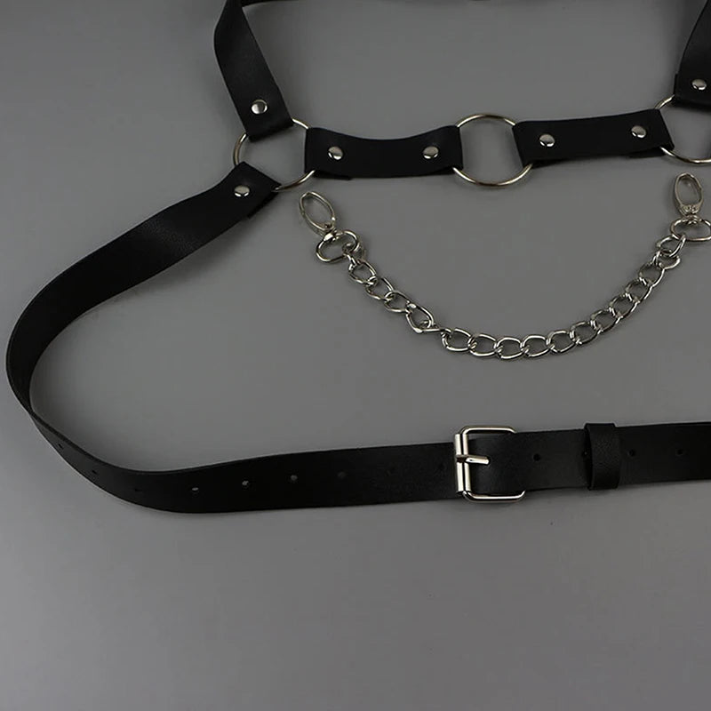 Fun Sexual Chest Leather Harness Belts Hipster Men's Strap Chest Strap Men's Strap Leather Harness Clothing Accessories