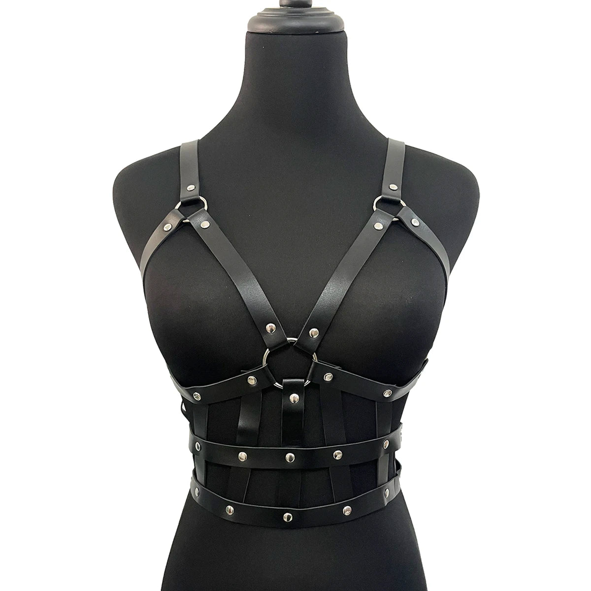 Women Fashion Trend Punk PU Leather Harness Female Street Style Suspenders Body Harness Decorative Waistband Corset Accessories