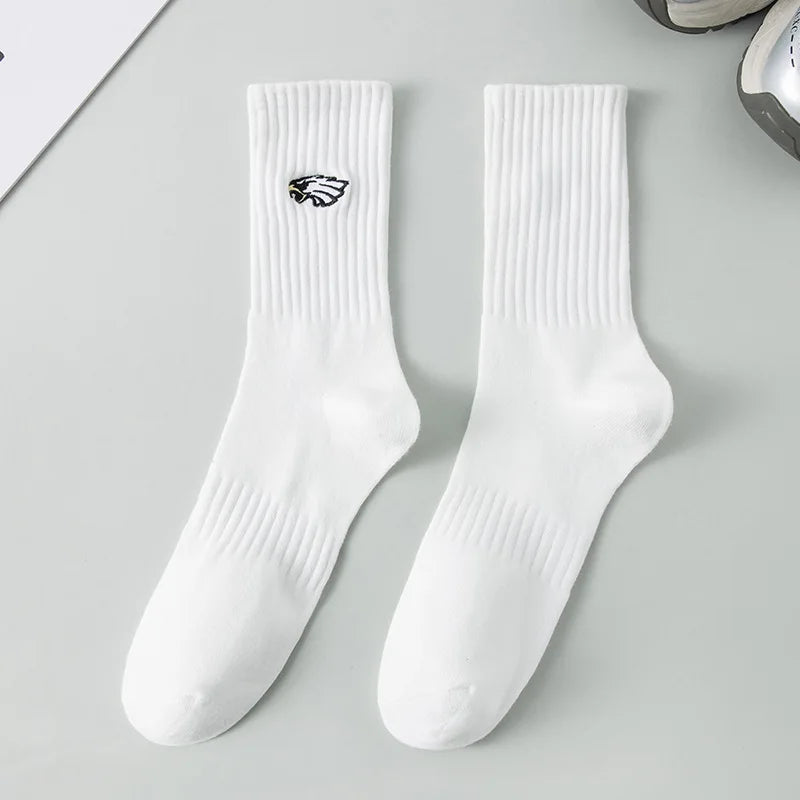 New Athletic Embroidered Socks for Men Basketball Cotton Crew Socks Fashion Women Men Sports Running Socks High Quality