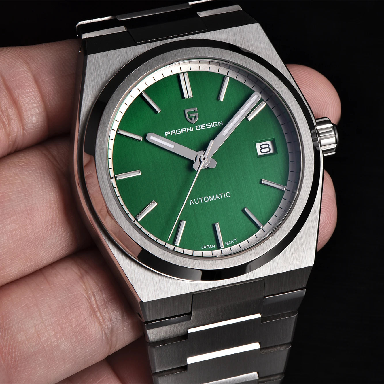 PAGANI DESIGN 40MM New Men Automatic Mechanical Watches NH35 Stainless Steel Sapphire 10Bar Sports Clock AR Reloj Hombre