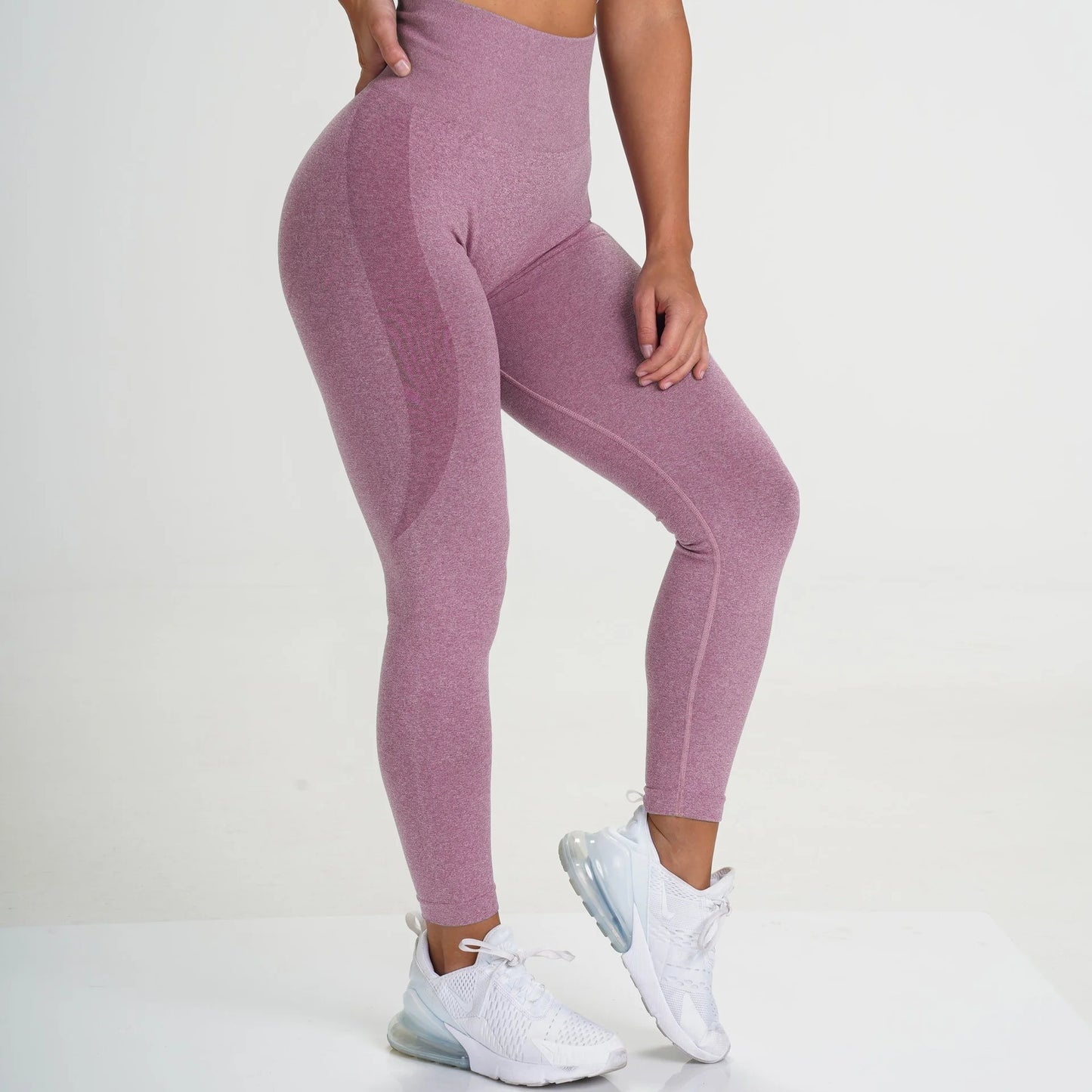 High elastic smile yoga pants, seamless European and American fitness pants, tight yoga pants, high waist and hip lifting traini