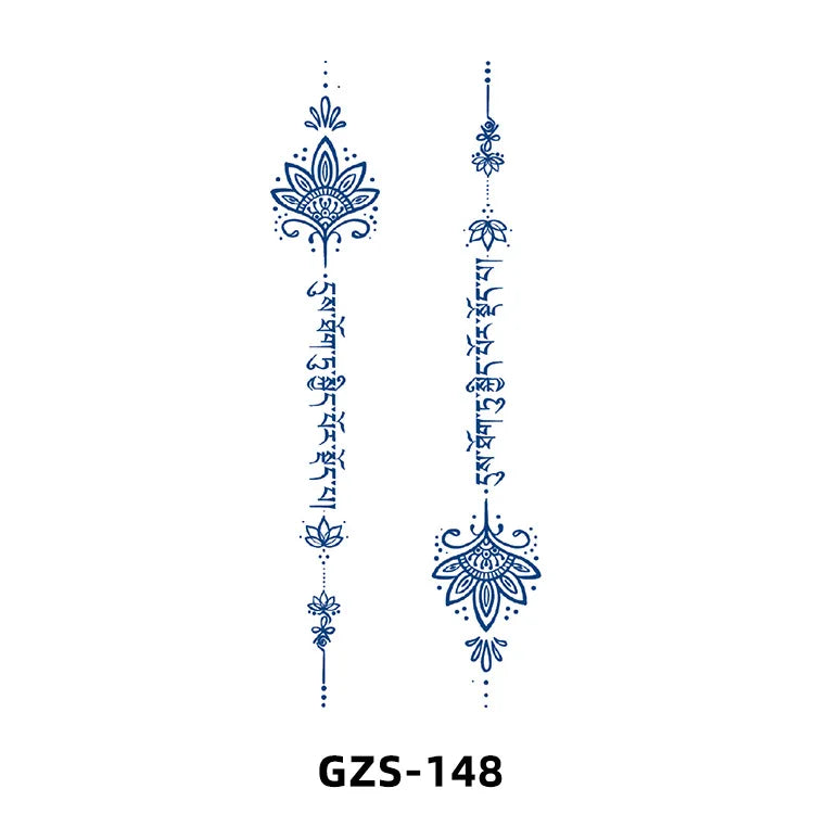 New Herbal Juice Tattoo Cute Flower Small Fresh Flower Semi Permanent Ins Temporary Tattoos Sticker size: 70*120mm