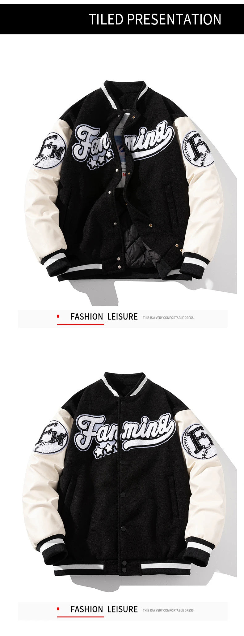 Herrenjacke Baseballuniform Herren Loose Embroidery Tide Brand Mäntel Frühling Herbst Casual College Wear Amerikanische Modekleidung