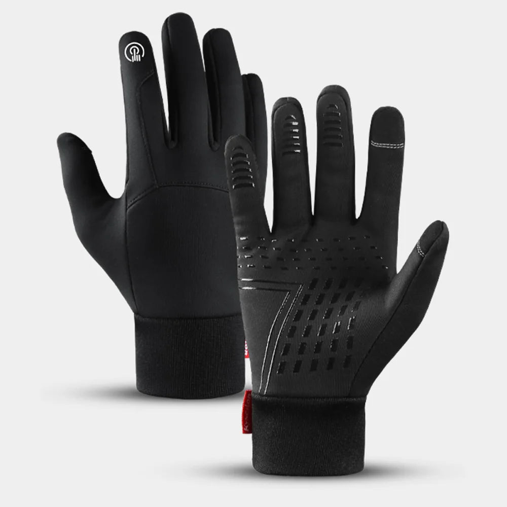 Fahrradhandschuhe Schwarz Damen Herbst Winter Warm Touchscreen Rutschfeste Handschuhe Motorradhandschuhe Herren Outdoor Sports Running