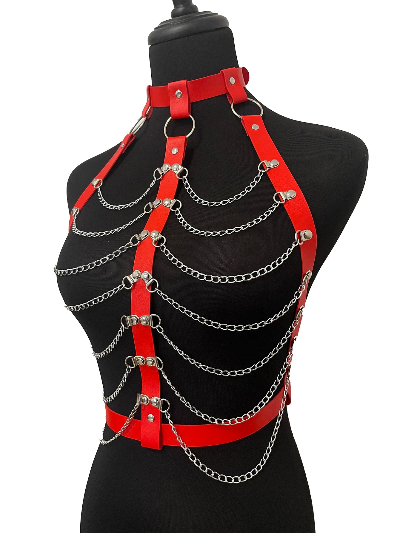 Women Punk Belt Fashion PU Leather Waist Belt Female Street Style Decoration Body Chain Belt Gothic Clothing Accessories
