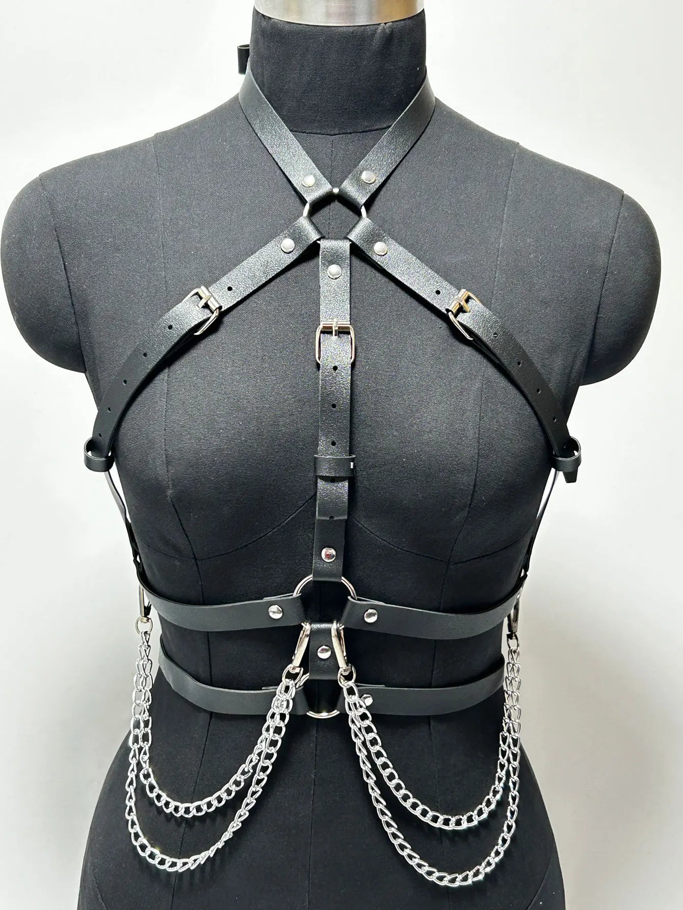 Fashion Women PU Leather Harness belt Chest Harness Corset Body Decortive Harness Punk Style Gothic Clothing Accessories