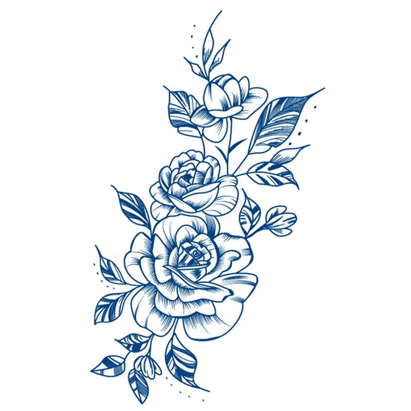 Juice Tattoo Sticker Upgrade Online Red Tattoo Sticker Lasts 7-15 Days Herbal Plant Temporary Tattoos Sticker Size:180 * 110mm