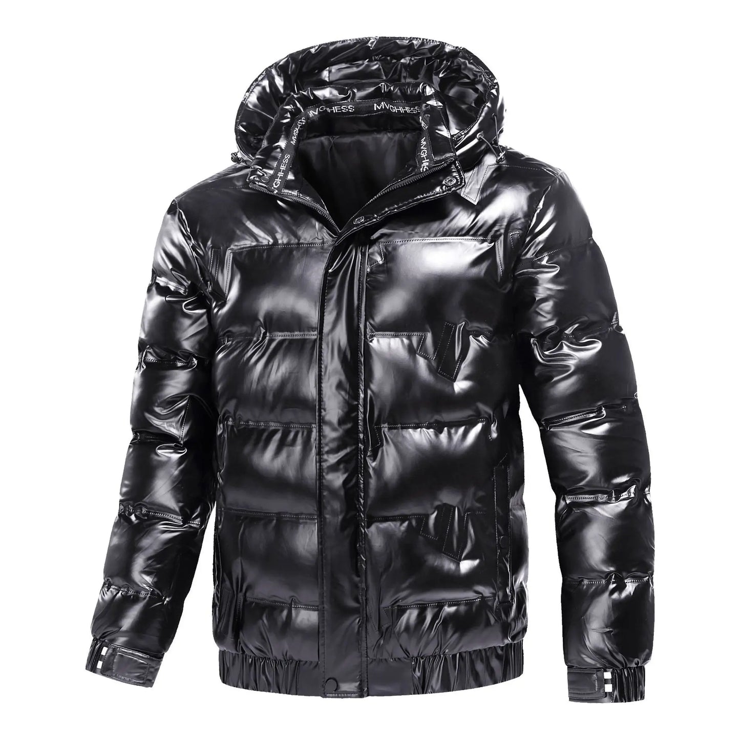 Winter Man Down Coat Fashion Thicken Warm Stand Collar Zipper Male Outerwear Long Sleeve Windproof Daily Men Hooded Jacket