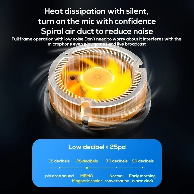 Magnetic Back Clip Universal 2 IN 1 MEMO CX08 CX07 Phone Cooler Semiconductor Cooling Fan Freeze Radiator for iOS Android PUBG