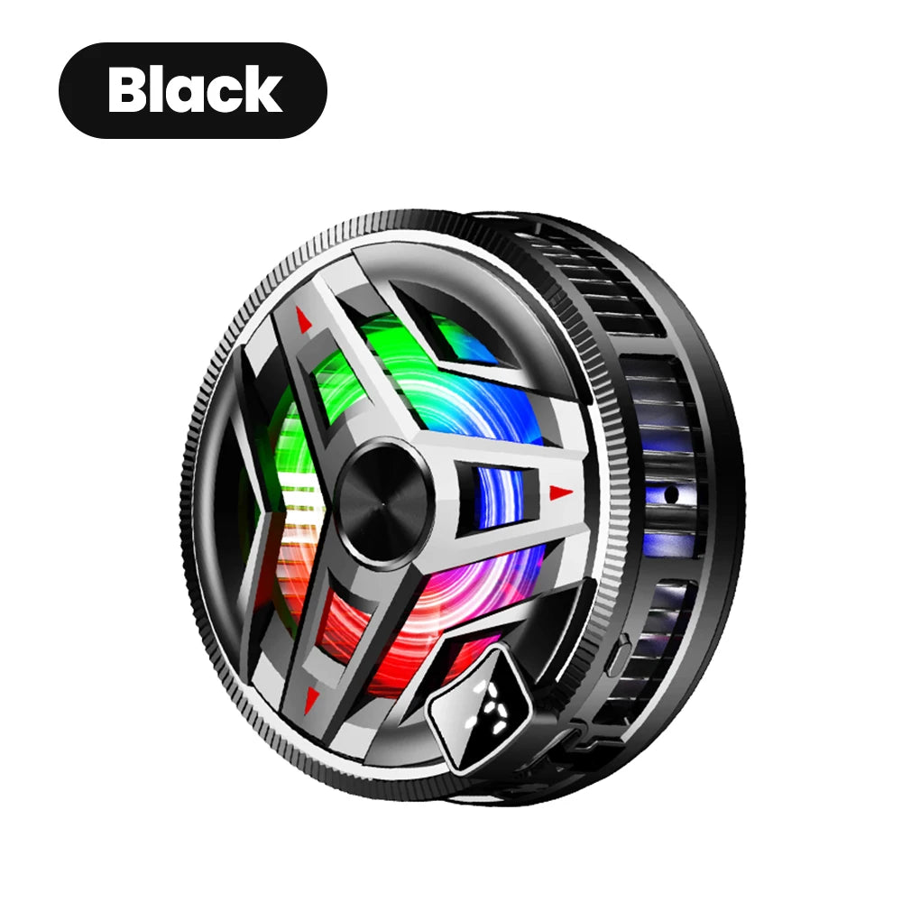 Magnetic Semiconductor Phone Cooler RGB Lights Digital DisplayCooling Fan Freeze Radiator For Gaming Tablet/Live Streaming ﻿