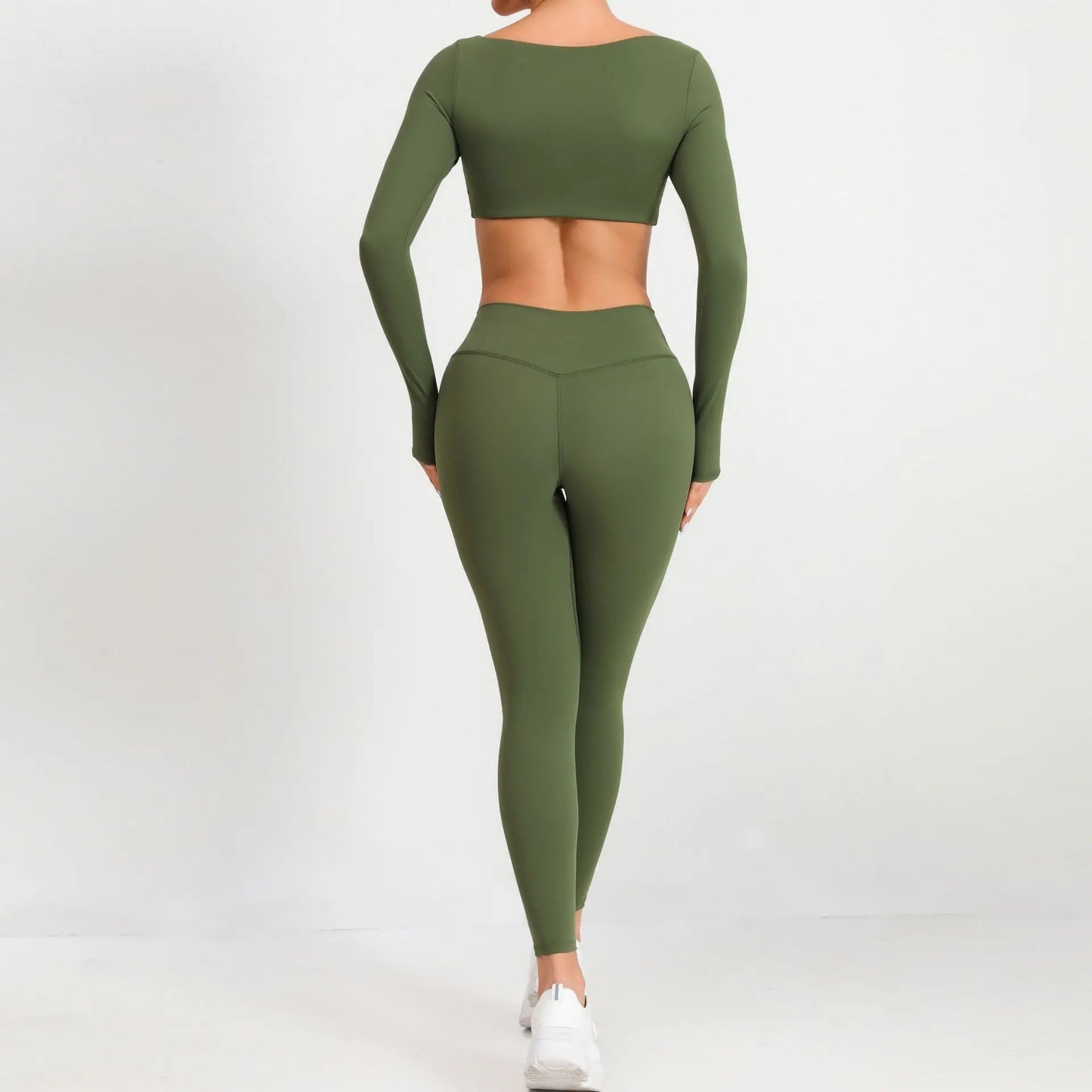 Sexy Fitness Long Sleeve Yoga Clothes Backless Gym Top Women Breathable Sports Crop Yop Shirts Quick Dry Sportswear Women Top