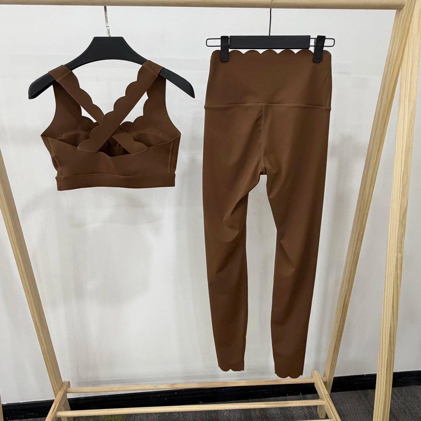 Gym Suit Two Pieces Fitness Yoga Set Women Solid Color Super Streth Slim Fit Running Sportswear Breathable Workout Clothes