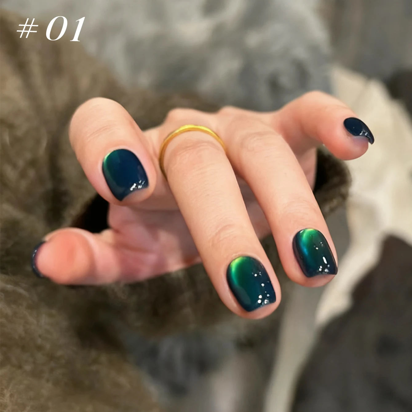 12ML 1-21pcs Autumn Nails Toe Selling Whitening Glass Bead Cat Eye Gel Nail Polish Black Nails Nail Art Grey Cat Eye Nail Glue