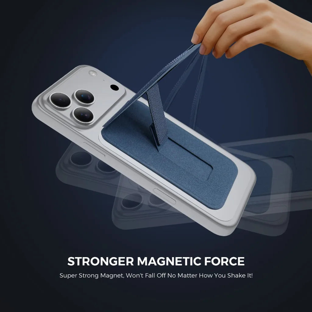 For Magsafe Magnetic Detachable Wallet with Adjustable Stand Card & ID Holder for iPhone 17 Pro Max Air For Samsung S26 Ultra