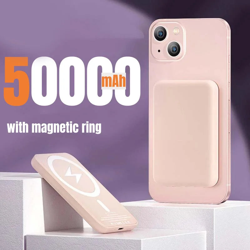 OnePlus Magnetic Power Bank For Magsafes 50000mAh Wireless PD 22.5W Fast Charger Powerbank External Battery For iPhone Samsung