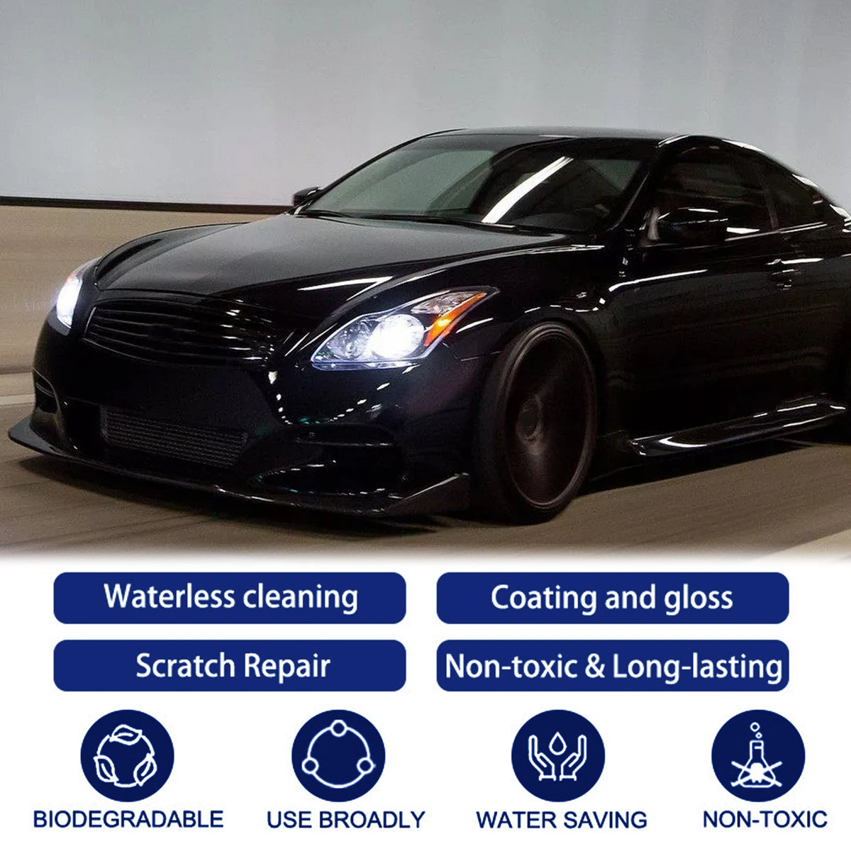 Car Nano Ceramic Coating Wax All-in-One Car Polish Scratch Removal Hydrophobic Sealant for Deep Gloss & Long Lasting Protection