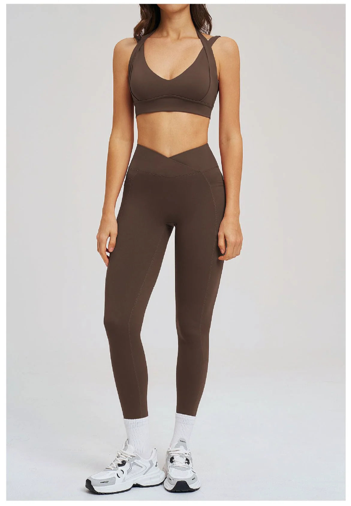 Yoga Clothes 2 Piece Women's Tracksuit Athletic Wear Fitness Suit Gym Outfits Workout Push Up Clothes Sports Bra Leggings Suit