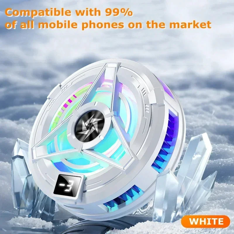 Magnetic Phones Cooler Back-Clip 2 in 1 Game Cooler Semiconductor Fast Phone Cooling Fan for IOS Android Phone