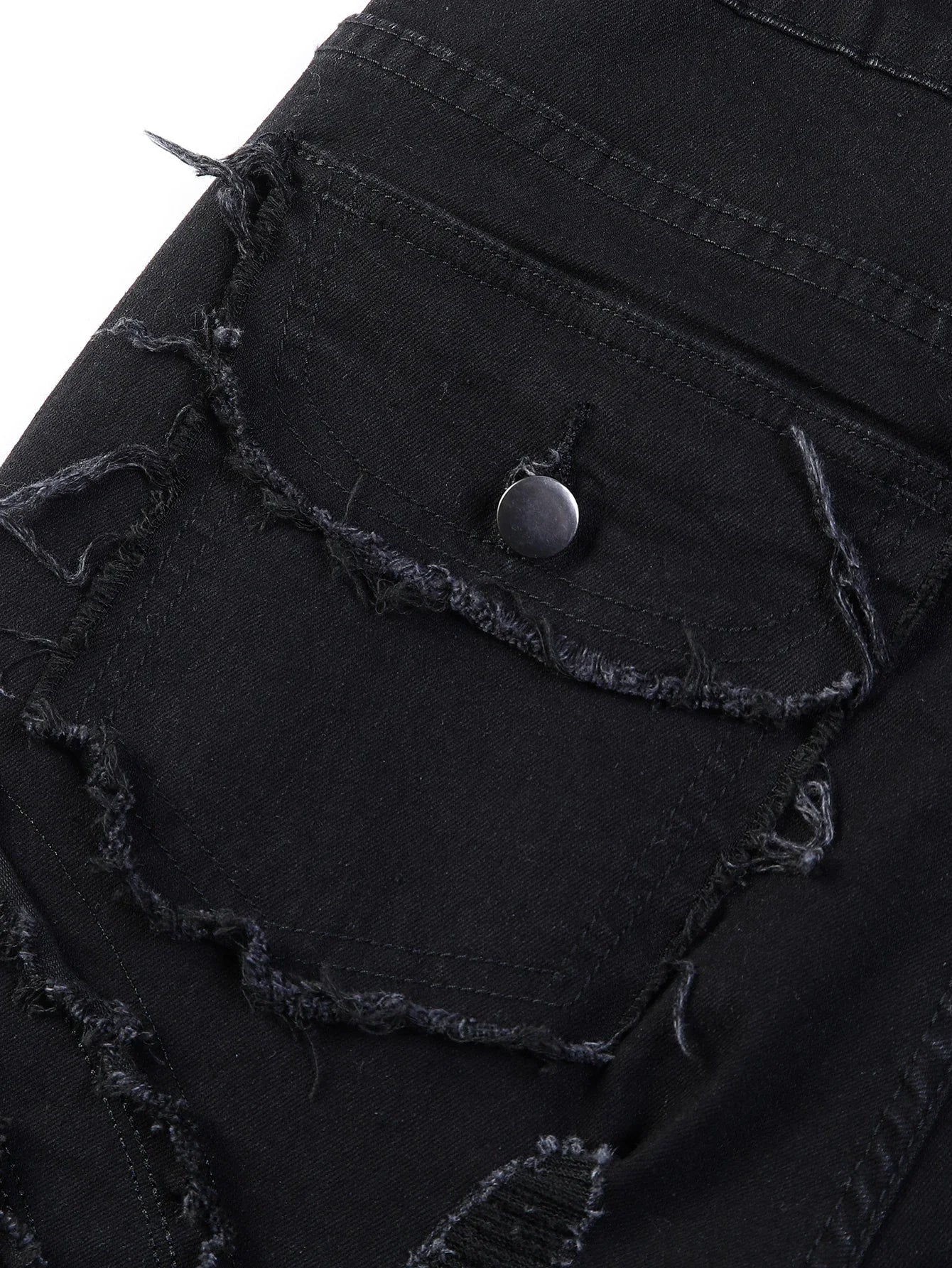 New Men Ripped Stacked Jeans Distressed Slim Fit Skinny Straight Leg Jeans Fashion Hip Hop Denim Pants Casual Streetwear